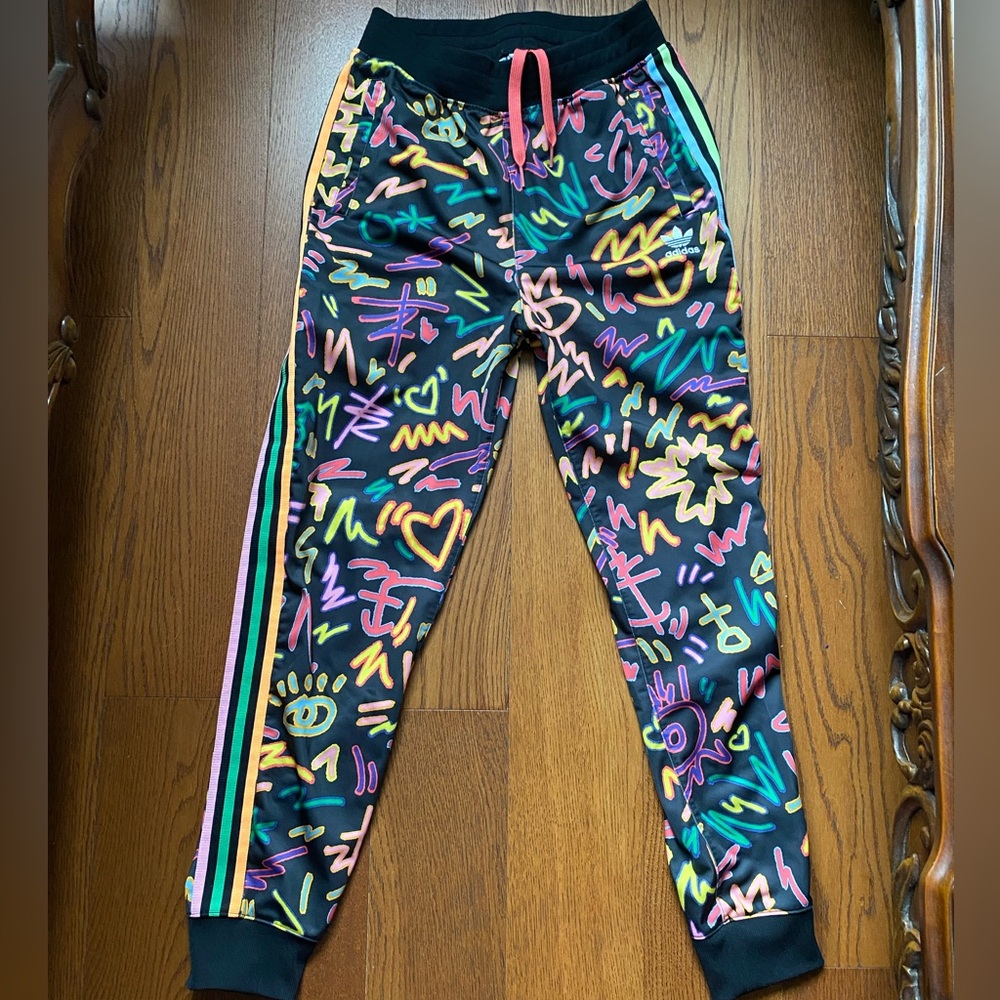 Limited edition colorful adidas pants